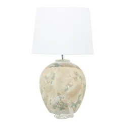 27" X 17" Ceramic Table Lamp With Drum Shade Beige - Olivia & May -Famous Lighting Store GUEST b38c3159 b76e 4274 b816 922b43e76efd