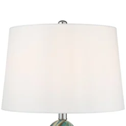 Possini Euro Design Pablo 27" Tall Modern Table Lamp Table Top Dimmer Blue Art Glass Single Living Room Bedroom Bedside Nightstand House White Shade 4 Possini Euro Design Pablo 27" Tall Modern Table Lamp Table Top Dimmer Blue Art Glass Single Living Room Bedroom Bedside Nightstand House White Shade -Famous Lighting Store GUEST b3b5d4f5 a13f 4118 a09d bb61c882c17f