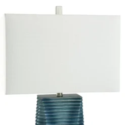 Vertical Lined Moulded Table Lamp With Steel Base Blue - StyleCraft 4 Vertical Lined Moulded Table Lamp With Steel Base Blue - StyleCraft -Famous Lighting Store GUEST b66aac8f 12b0 4f74 824a 0e865a4edc93