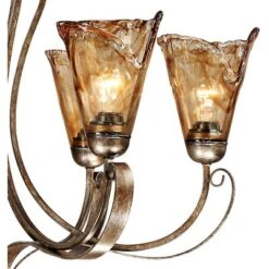 Franklin Iron Works Amber Scroll Golden Bronze Large Chandelier 31 1/2" Wide Rustic Art Glass 6-Light Fixture For Dining Room House Kitchen Island 3 Franklin Iron Works Amber Scroll Golden Bronze Large Chandelier 31 1/2" Wide Rustic Art Glass 6-Light Fixture For Dining Room House Kitchen Island -Famous Lighting Store GUEST b885e199 3935 48a5 82d3 6d35503536e8