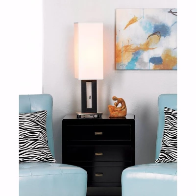 360 Lighting Floating Rectangle Modern Table Lamp 30" Tall Black Metal Open Frame White Fabric Box Shade for Bedroom Living Room Bedside Nightstand 360 Lighting Floating Rectangle Modern Table Lamp 30" Tall Black Metal Open Frame White Fabric Box Shade For Bedroom Living Room Bedside Nightstand -Famous Lighting Store GUEST bc833856 be0b 40a8 a477 cb279adafaa8