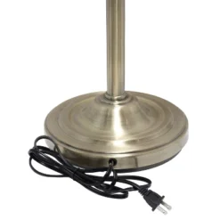 Torchiere Floor Lamp With 2 Reading Lights And Scalloped Glass Shades Antique Brass - Lalia Home -Famous Lighting Store GUEST bd056eca eb54 4bee 981a 3467512d6da1