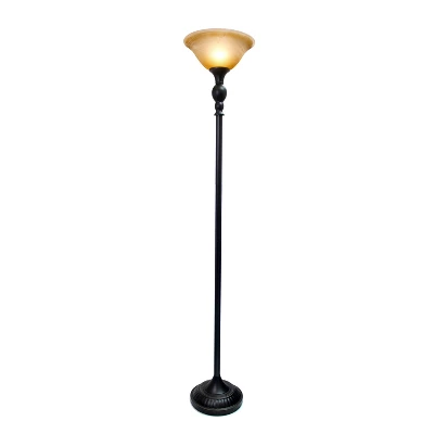 1-Light Torchiere Floor Lamp with Marbleized Glass Shade Restoration Bronze - Lalia Home 1-Light Torchiere Floor Lamp With Marbleized Glass Shade Restoration Bronze - Lalia Home -Famous Lighting Store GUEST bda3b210 9a1f 4dea aacf 927cfe92d35f