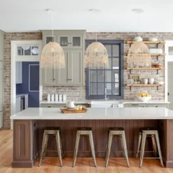 17.5" 1-Light Sofia Farmhouse Coastal Rattan LED Pendant Brown - JONATHAN Y -Famous Lighting Store GUEST bf225c49 d102 4cac b4cd e46d861c7f2a