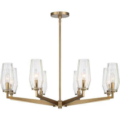 Possini Euro Design Byzantium Warm Gold Chandelier 35" Wide Modern Clear Glass Shade 8-Light Fixture for Dining Room Foyer Kitchen Island Entryway Possini Euro Design Byzantium Warm Gold Chandelier 35" Wide Modern Clear Glass Shade 8-Light Fixture For Dining Room Foyer Kitchen Island Entryway -Famous Lighting Store GUEST bf8ff3df 3014 486c 88db 4df7a2b47667