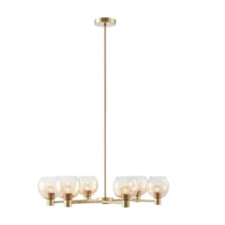 Blaire 6-light Ombre Globe Chandelier Antique Brass/Amber - Ink+Ivy -Famous Lighting Store GUEST c00c184a d14f 4d34 b11c 453eac4d89ea