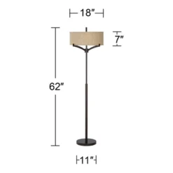 Franklin Iron Works Tremont Mid Century Modern Floor Lamp 62" Tall Deep Bronze Metal Tan Burlap Drum Shade For Living Room Bedroom Office House Home 7 Franklin Iron Works Tremont Mid Century Modern Floor Lamp 62" Tall Deep Bronze Metal Tan Burlap Drum Shade For Living Room Bedroom Office House Home -Famous Lighting Store GUEST c07c9b52 cc00 42ab 97bb b8fda214f018