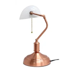 Executive Banker's Desk Lamp With Glass Shade Rose Gold - Simple Designs 6 Executive Banker's Desk Lamp With Glass Shade Rose Gold - Simple Designs -Famous Lighting Store GUEST c1181666 2f39 4a06 a6c8 24bd3cac0d3b