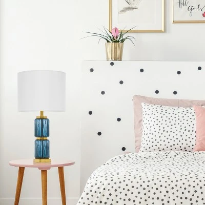 19.5" Vivian Cylinder Base Table Lamp Blue/Gold - River of Goods 19.5" Vivian Cylinder Base Table Lamp Blue/Gold - River Of Goods -Famous Lighting Store GUEST c346e9d6 a537 4d46 a305 a5b92764dc9b