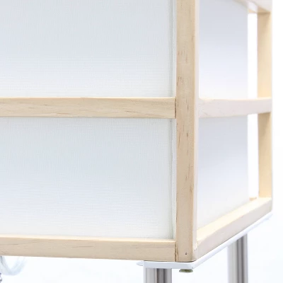 Metal/Wood Etagere Floor Lamp with Storage Shelves and Linen Shade Brushed Nickel - Lalia Home Metal/Wood Etagere Floor Lamp With Storage Shelves And Linen Shade Brushed Nickel - Lalia Home -Famous Lighting Store GUEST c38bf77c 5e40 4b27 870e ad375d07cd18