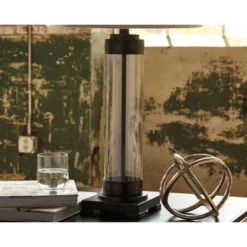 Talar Glass Table Lamp Bronze - Signature Design By Ashley -Famous Lighting Store GUEST c4a3ffa4 85ba 40ff 8056 36d963820253