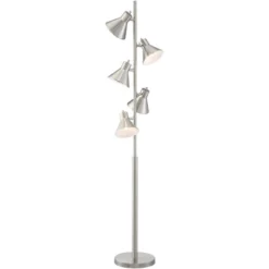 360 Lighting Modern Floor Lamp 5-Light Tree 70" Tall Brushed Nickel Metal Adjustable Heads For Living Room Reading Bedroom Office -Famous Lighting Store GUEST c624cd98 93e1 4a49 8e01 7920a60e4be0