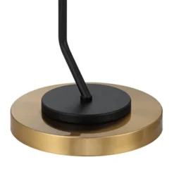 Possini Euro Design Tarrah Mid Century Modern 63" Tall Chairside Arc Floor Lamp Gold Black Metal Clear Glass Shade For Living Room House -Famous Lighting Store GUEST c69a5568 c5b5 4cb6 ad5f 8193aaf3cfa3