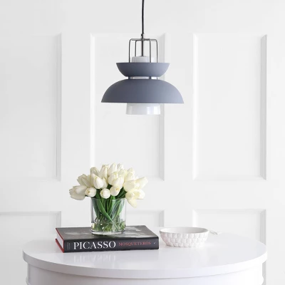 11" Metal Paul Farmhouse Pendant (Includes Energy Efficient Light Bulb) Gray - JONATHAN Y 11" Metal Paul Farmhouse Pendant (Includes Energy Efficient Light Bulb) Gray - JONATHAN Y -Famous Lighting Store GUEST c712f858 373d 4fd7 bed1 f13e7788c8a3