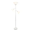 Torchiere Floor Lamp With 2 Reading Lights And Scalloped Glass Shades White - Lalia Home -Famous Lighting Store GUEST c74a62de 872a 4a39 9445 616f35a3c1ac