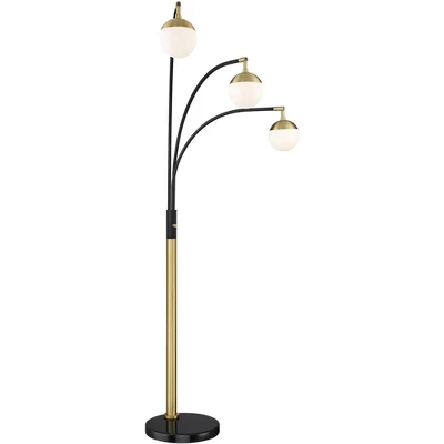 Possini Euro Design Rayne Modern Arc Floor Lamp 72" Tall Gold Black 3 Light LED Adjustable Arm Frosted Glass Globe Shade for Living Room Reading Home Possini Euro Design Rayne Modern Arc Floor Lamp 72" Tall Gold Black 3 Light LED Adjustable Arm Frosted Glass Globe Shade For Living Room Reading Home -Famous Lighting Store GUEST c869919f 6f5b 4ba9 a151 3e35a537efaa