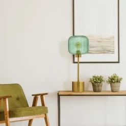 21" Jasmine Globe Shade Table Lamp Green - River Of Goods -Famous Lighting Store GUEST c9014cc3 82df 4e84 b3a2 d6ecf1fe7f51