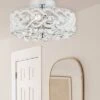11.5" Olivia Semi-Flush Mount Pendant Metallic Silver - River Of Goods -Famous Lighting Store GUEST c9b604da bc6f 4dff bd98 1b6862ddb2b1