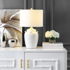 Lener Table Lamp - Ivory - Safavieh -Famous Lighting Store GUEST cac09e45 9b1c 45b5 948e b3631ddc5ca3