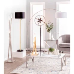 13" Element Touch Lamp Polished Stainless Steel (Includes LED Light Bulb) - LumiSource -Famous Lighting Store GUEST cad00baf 19ef 4537 97d1 724c7a9c671a