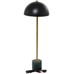 28" X 10" Metal Umbrella Style Desk Lamp With Marble Base - Olivia & May -Famous Lighting Store GUEST ccc39adc 4bef 4e49 877e 1d8aad821f2e