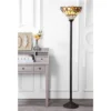 70" Davis Tiffany Style Torchiere Floor Lamp (Includes LED Light Bulb) Bronze - JONATHAN Y -Famous Lighting Store GUEST cccabf22 251a 4484 a1f7 04b2426fc005