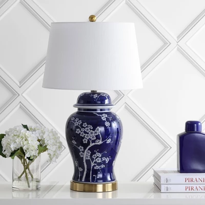 29.5" Ceramic Gracie Ginger Jar Table Lamp (Includes LED Light Bulb) Blue - JONATHAN Y 29.5" Ceramic Gracie Ginger Jar Table Lamp (Includes LED Light Bulb) Blue - JONATHAN Y -Famous Lighting Store GUEST ceaf7a44 82af 4a92 8334 deb8e1bc0551