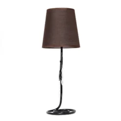 19" Contemporary Metal Winding Ivy Table Desk Lamp With Brown Fabric Shade - Creekwood Home 4 19" Contemporary Metal Winding Ivy Table Desk Lamp With Brown Fabric Shade - Creekwood Home -Famous Lighting Store GUEST cf5e09c2 9456 4efd b9b9 ccfc4f635395