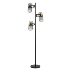 67.25" Echo Black Painted Metal Mesh Three Drum Shade Candlestick Floor Lamp - River Of Goods -Famous Lighting Store GUEST cf825fd4 4023 4047 8c57 09a5309090eb