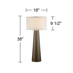 Possini Euro Design Karen Modern Table Lamp 36" Tall Dark Gold Glass With Table Top Dimmer Off White Fabric Drum Shade For Bedroom Living Room Bedside 6 Possini Euro Design Karen Modern Table Lamp 36" Tall Dark Gold Glass With Table Top Dimmer Off White Fabric Drum Shade For Bedroom Living Room Bedside -Famous Lighting Store GUEST cfef7d8d 90e2 4c2c b118 e2d6aa9110ee