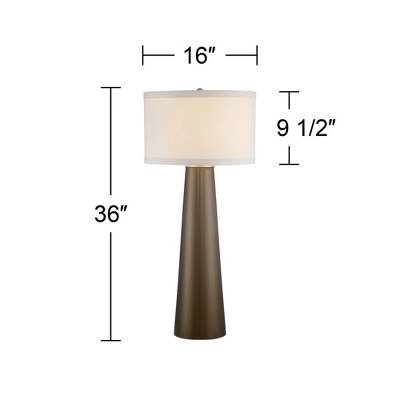 Possini Euro Design Karen Modern Table Lamp 36" Tall Dark Gold Glass with Table Top Dimmer Off White Fabric Drum Shade for Bedroom Living Room Bedside Possini Euro Design Karen Modern Table Lamp 36" Tall Dark Gold Glass With Table Top Dimmer Off White Fabric Drum Shade For Bedroom Living Room Bedside -Famous Lighting Store GUEST cfef7d8d 90e2 4c2c b118 e2d6aa9110ee