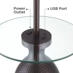 Regency Hill Fallon Rustic Industrial Floor Lamps With Tray Table 66" Tall Set Of 2 Bronze Hammered USB And Outlet Oatmeal Shade For Living Room House 5 Regency Hill Fallon Rustic Industrial Floor Lamps With Tray Table 66" Tall Set Of 2 Bronze Hammered USB And Outlet Oatmeal Shade For Living Room House -Famous Lighting Store GUEST d1d82640 26cb 44db b63f 9d84d9557fc6