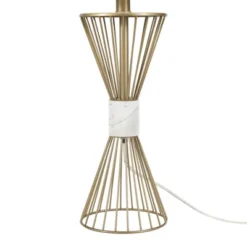 27" Gold Metal Wire With Marble Table Lamp - Nourison -Famous Lighting Store GUEST d470f048 6cdb 4afa b918 aa7aca527d75