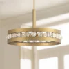 Stiffel Artyom Warm Gold Ring Pendant Chandelier 21 1/2" Wide Modern Clear Crystal Balls 4-Light Fixture For Dining Room House Foyer Kitchen Island -Famous Lighting Store GUEST d4a83e89 d2ef 4360 b04b 0badef505669