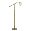 Reagan Contemporary Ribbed Glass Globular Shade Floor Lamp Antique Brass Finish - StyleCraft -Famous Lighting Store GUEST d530ee6b 9eb3 46c4 9c5e d882aecd806c