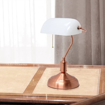 Executive Banker's Desk Lamp with Glass Shade Rose Gold - Simple Designs Executive Banker's Desk Lamp With Glass Shade Rose Gold - Simple Designs -Famous Lighting Store GUEST d68a40fb adc1 477a 8d66 11bc5dc12872