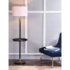 61" Metal Evans End Table Floor Lamp (Includes LED Light Bulb) Black - JONATHAN Y -Famous Lighting Store GUEST d7f01ad1 71b4 4cd8 b60d ff336acc942b