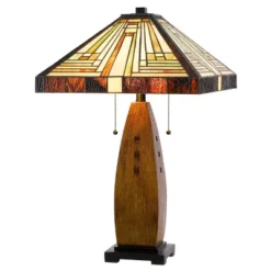 27" Resin Contemporary Mission Table Lamp With Tiffany Glass Shade - Cal Lighting 5 27" Resin Contemporary Mission Table Lamp With Tiffany Glass Shade - Cal Lighting -Famous Lighting Store GUEST dae3b65b e9bf 4dc9 bcd8 40ca7e26e839
