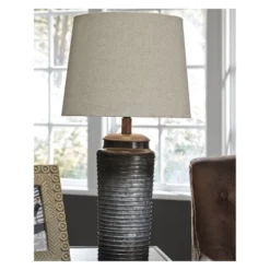 Norbert Metal Set Of 2 Table Lamp Gray - Signature Design By Ashley