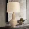 360 Lighting Sandstone Gourd 27" Tall Farmhouse Rustic Modern Coastal Table Lamp Brown Single Beige Shade Living Room Bedroom Bedside Nightstand House -Famous Lighting Store GUEST dd238ee0 1741 402e 8b18 198a86507c90