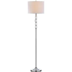 60" Lombard Street Floor Lamp Clear/Chrome (Includes CFL Light Bulb) - Safavieh -Famous Lighting Store GUEST dd6a15d8 03a2 4c5c 956b d361d1cf556f