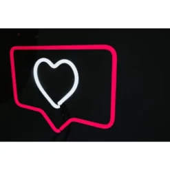 Amped Co 13 X 11 Inches Neon Desk Light Like Sign Symbol, Heart, Red And White -Famous Lighting Store GUEST ddeb30e9 848d 494a 9be4 a153afb2f5bd