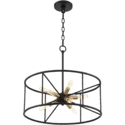 Possini Euro Design La Vista Black Chandelier 20 1/4" Wide Modern Sputnik 9-Light Fixture For Dining Room House Foyer Kitchen Island Entryway Bedroom -Famous Lighting Store GUEST de9b4f68 7dc5 4bb7 8e7e 4573ff949dcd