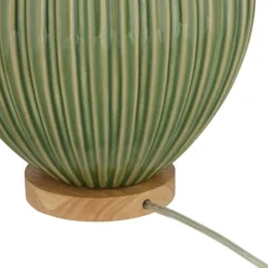 360 Lighting Sevilla 29" Tall Mid Century Modern End Table Lamp Green Ceramic Single Living Room Bedroom Bedside Nightstand House Oatmeal Shade -Famous Lighting Store GUEST ded29e0c b80b 4bc8 8d75 43fa8378fdc4