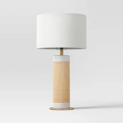 Ceramic Table Lamp with Natural Wrap White - Threshold™ Ceramic Table Lamp With Natural Wrap White - Threshold™ -Famous Lighting Store GUEST e01250f9 e0e6 4ca1 99cd e9e54fdd259d