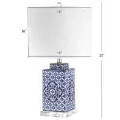 23" Choi Chinoiserie Table Lamp (Includes LED Light Bulb) Blue - JONATHAN Y -Famous Lighting Store GUEST e36bd041 b6b0 4ea6 8e5e 30a2e2bbc270