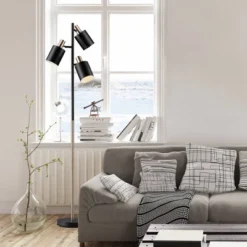 Globe Electric 67" Fiona 3-Light Matte Black Track Tree Lamp With Matte Brass Accents - Novogratz X Globe -Famous Lighting Store GUEST e4b119fd 70a6 454d ad8b 6d2fefa31c1b