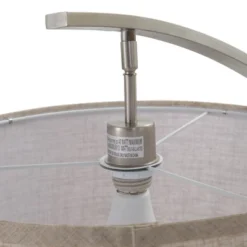 FC Design 71.5" Tall Drum Shade Arched Floor Lamp With Unique Black Wood Pole And Metal Base -Famous Lighting Store GUEST e4febf46 1963 45b8 b9ea f6c06d7b5cdd