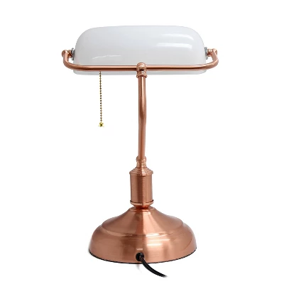 Executive Banker's Desk Lamp with Glass Shade Rose Gold - Simple Designs Executive Banker's Desk Lamp With Glass Shade Rose Gold - Simple Designs -Famous Lighting Store GUEST e67d1adb fbc0 43de a313 ea36d019fb79