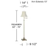360 Lighting Traditional Swing Arm Floor Lamp 70" Tall Antique Brass Imperial Creme Fabric Bell Shade For Living Room Reading Bedroom -Famous Lighting Store GUEST eabe0b1f e20f 4b78 a364 57ab878df3b6